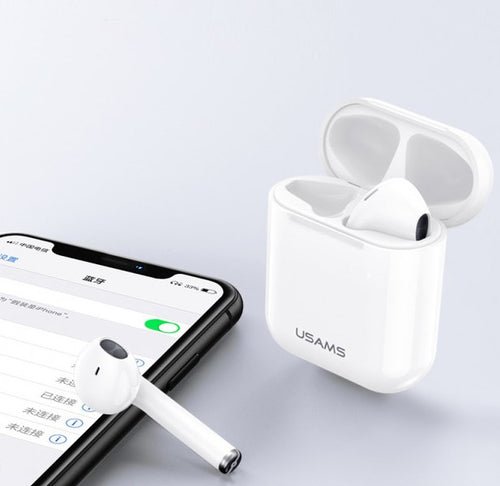 Bluetooth навушники Usams LU Dual Earphones White