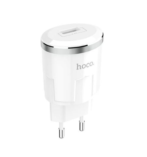 Мережевий зарядний пристрій Hoco C37A Thunder (1USB, 2.4A) Білий