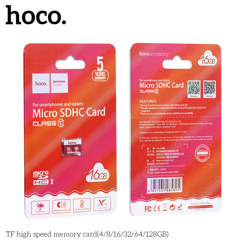 Карта пам'яті Hoco MicroSD Class 10 128GB