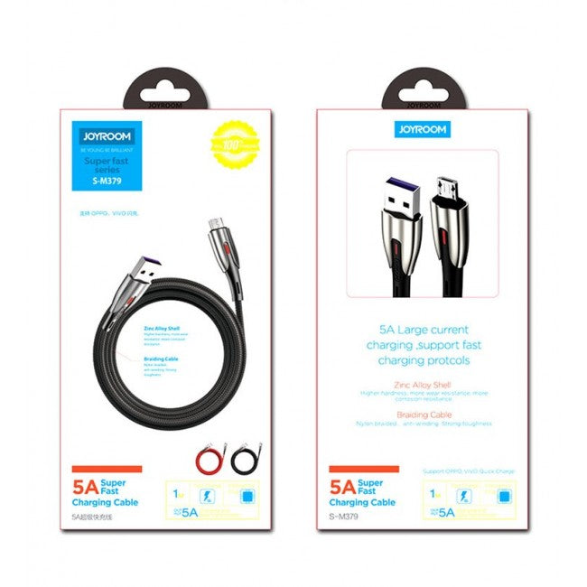 Кабель Joyroom S-M379 super-quick charging MicroUSB (5A) 1m чорний