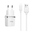 Мережеве зарядне пристрій Hoco C11 + Micro USB Cable (1USB 1А) Білий