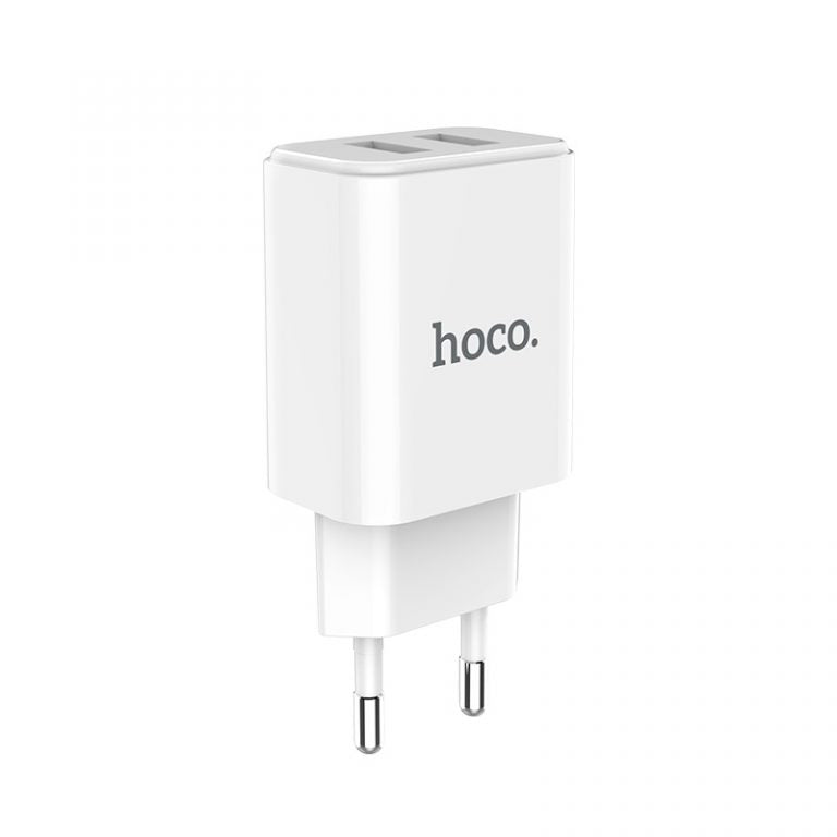 Мережевий зарядний пристрій Hoco C62A Victoria (2USB, 2.1А) Білий