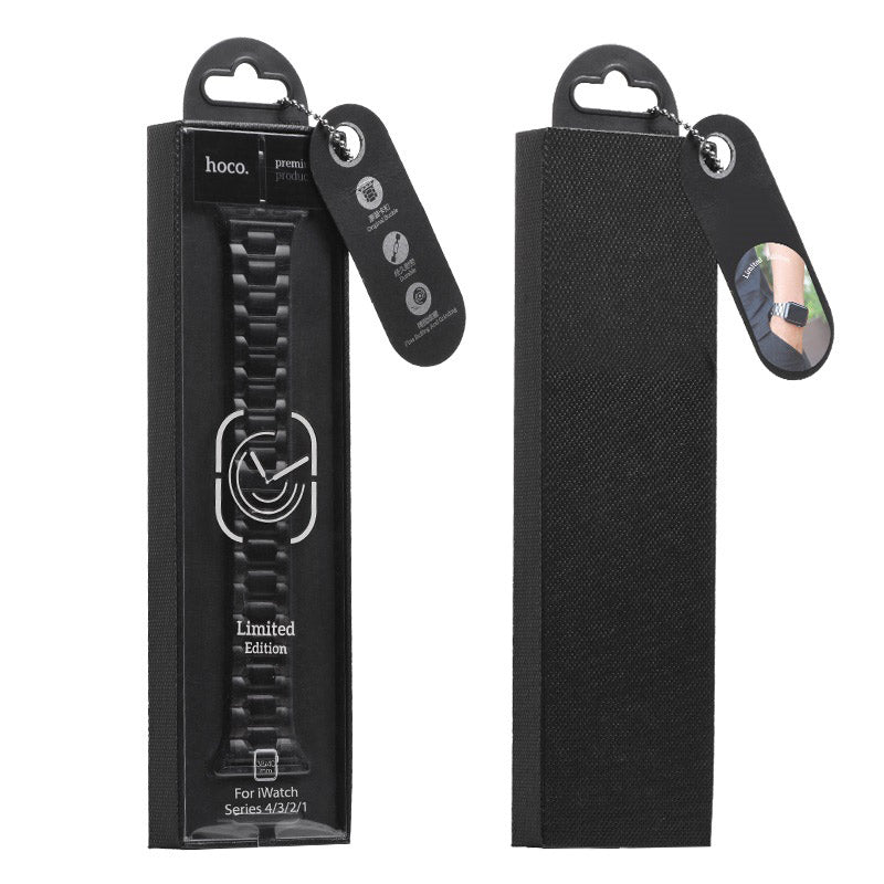 Ремінець Hoco WB03 Grand Steel для Apple Watch Series 1/2/3/4 (38/40mm) Black