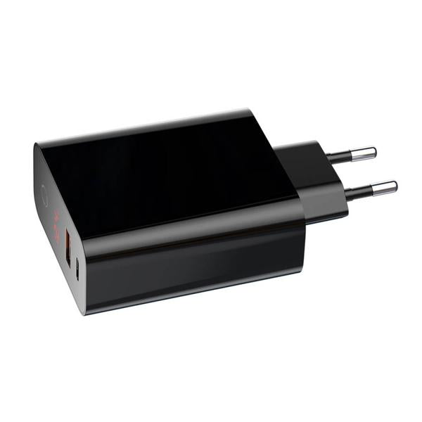 Мережевий зарядний пристрій Baseus Speed PPS smart shutdown 45W Чорний