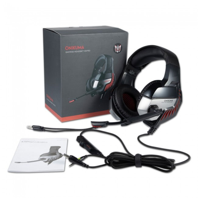 Навушники ігрові Onikuma K5 PRO з мікрофоном Чорний-Червоний