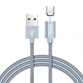 Магнітний кабель Hoco U40A magnetic adsorption charged Type-C 1m Metal Gray