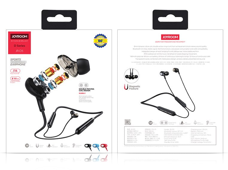 Bluetooth навушники Joyroom JR-D5 Black