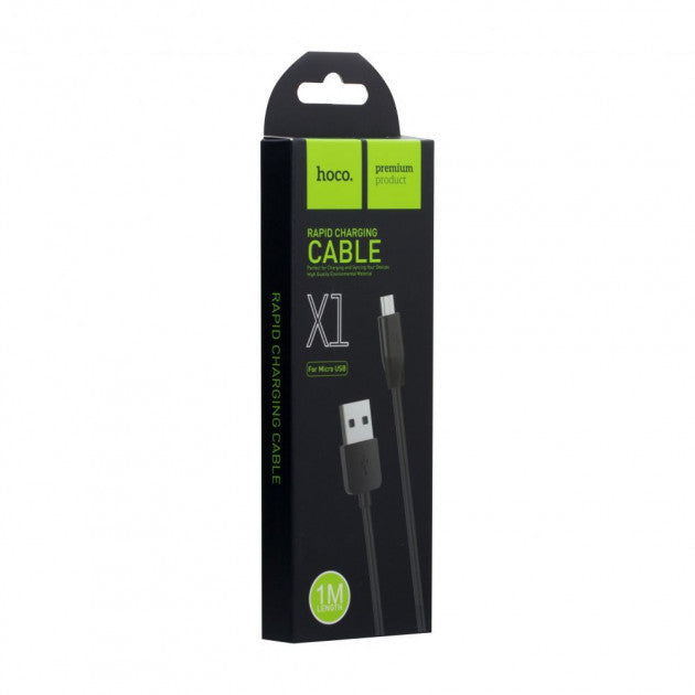 Кабель Hoco X1 MicroUSB 1M Black
