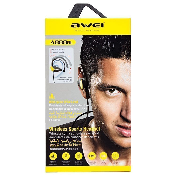 Bluetooth навушники Awei B888BL Black