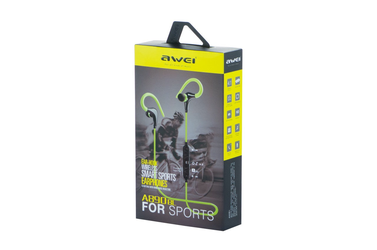 Bluetooth навушники Awei A890BL Green