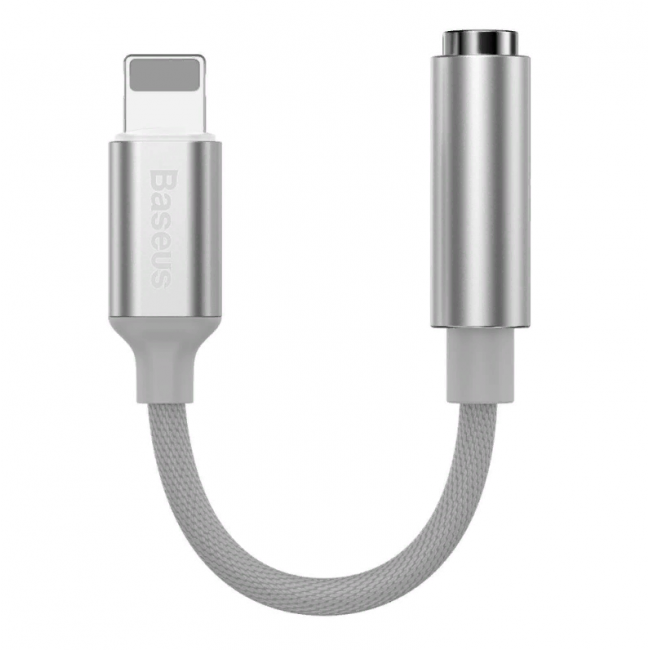Аудіо адаптер для iPhone з Lightning на 3.5mm Baseus L3.5 White