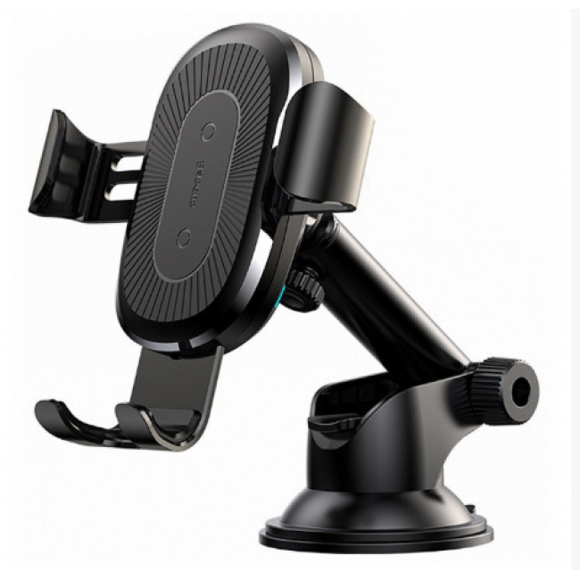 Автодержатель Baseus Wireless Charger Gravity Car Mount (osculum type) Black