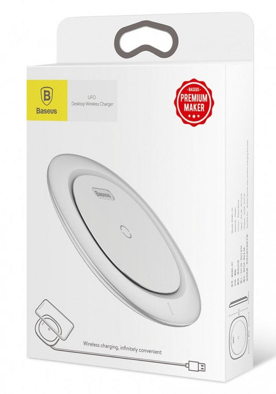Бездротовий зарядний пристрій Baseus UFO Desktop Wireless Charger (1A) White