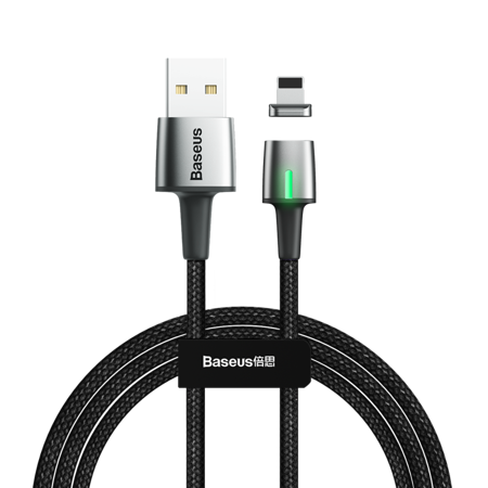 Кабель Baseus Zinc Magnetic Lightning (1.5A) 2m чорний