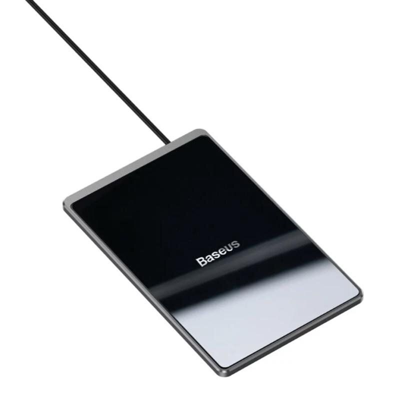 Бездротовий зарядний пристрій Baseus Card Ultra-thin 15W із вологозахистом IP67 Black