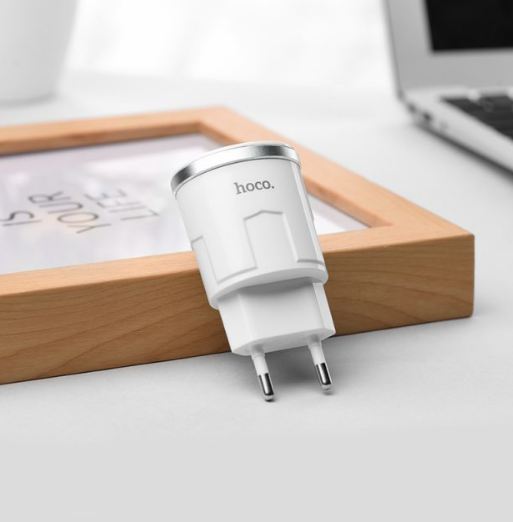 СЗУ Hoco C38A Thunder (EU) (2USB, 2.4A) White