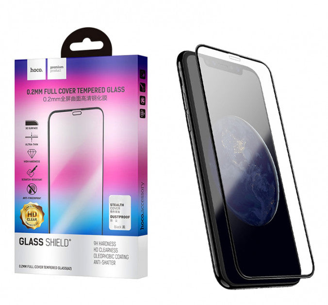 Захисне скло Hoco Full screen curved surface HD 0.2mm (A2) для Apple iPhone Xs Max Чорний