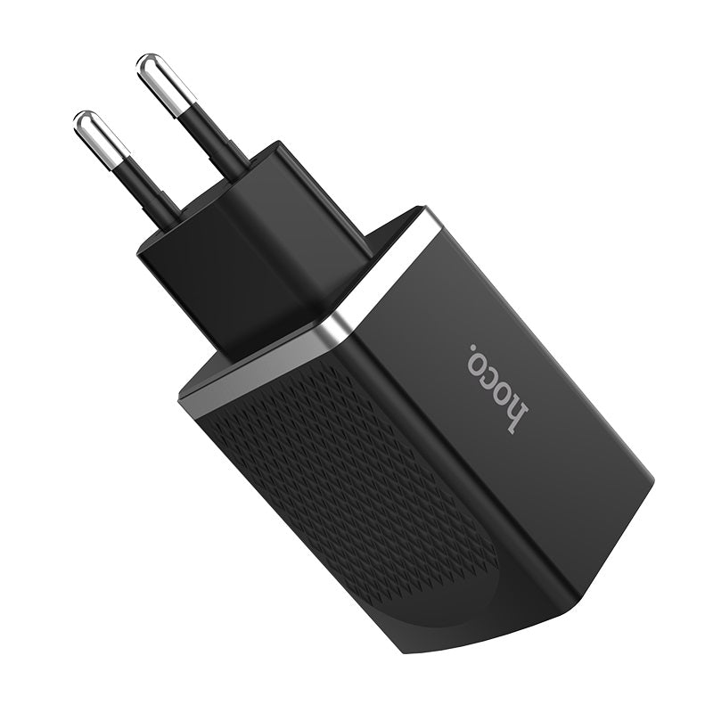 Мережевий зарядний пристрій Hoco C43A (2USB, 2.4А) Чорний