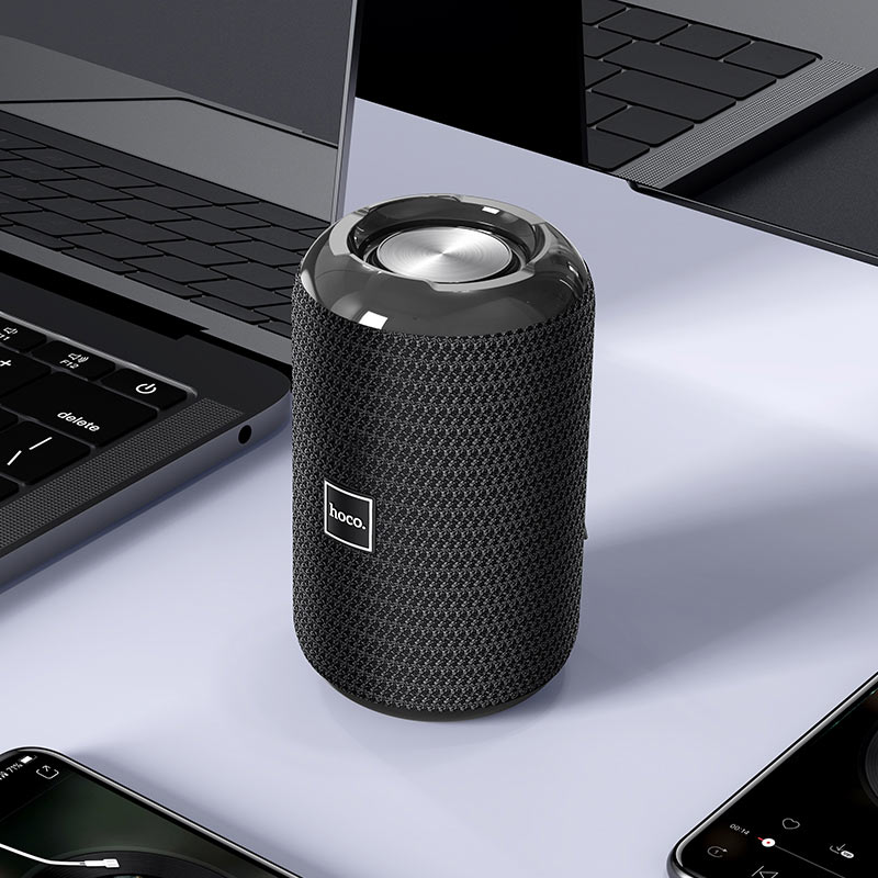 Портативна Bluetooth колонка Hoco HC1 Trendy sound із вологозахистом IPX5 (BT 5.0, AUX, USB, MicroSD, FM радіо) Black