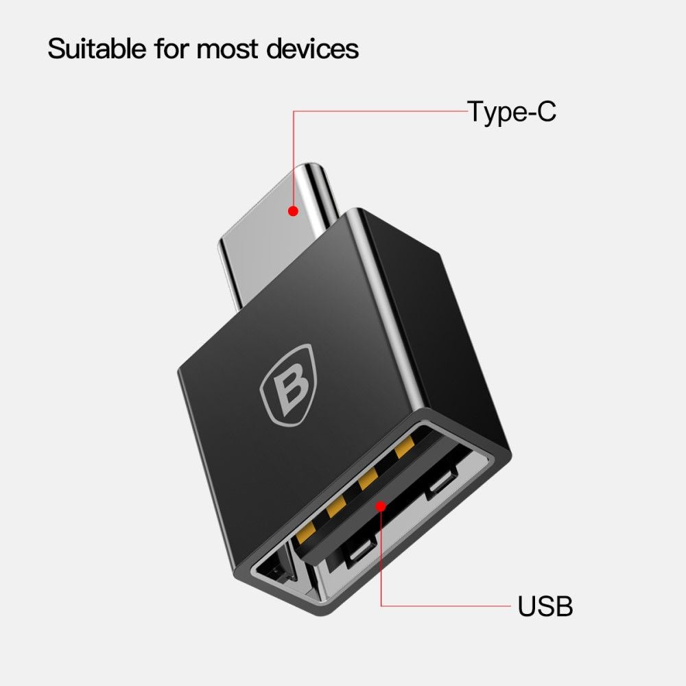 Перехідник Baseus Exquisite Type-C Male to USB Female Adapter Converter