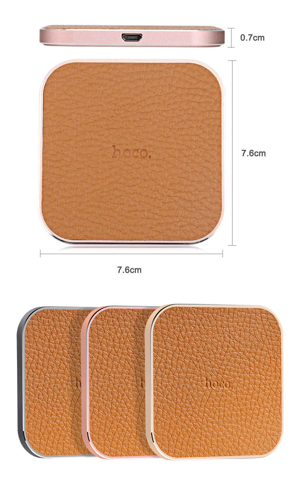 Бездротовий зарядний пристрій Hoco CW2 WIRELESS Metal (1A) Tarnish