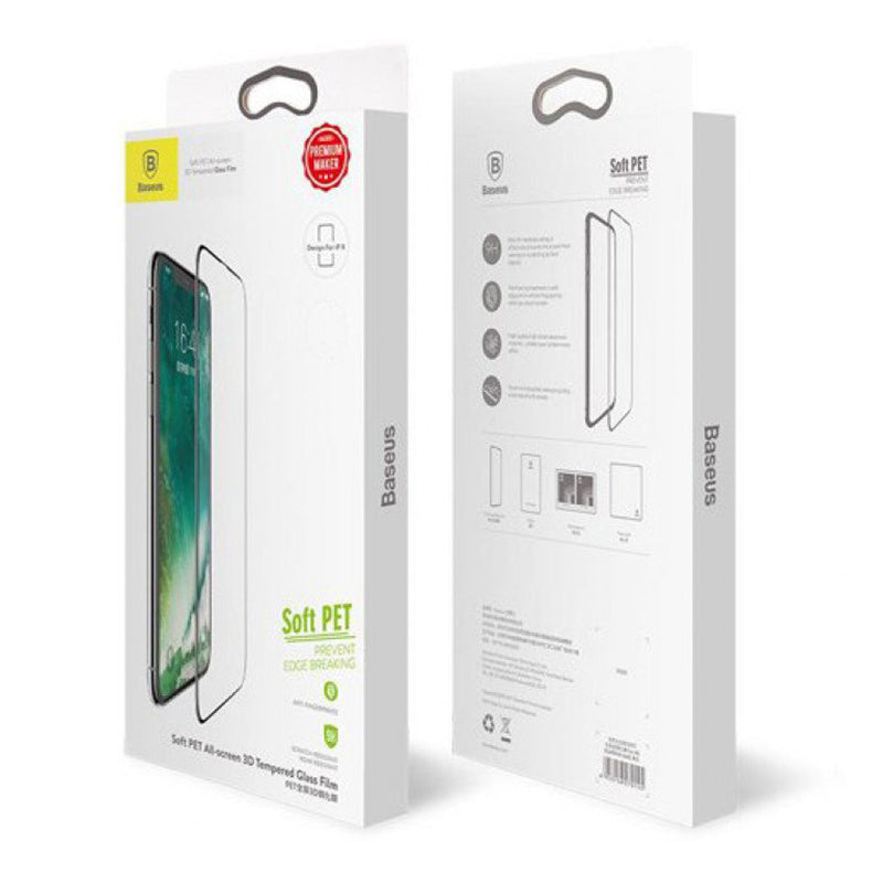 Захисне скло Baseus 0.23mm Anti-break edge Arc-surface для iPhone X/Xs Чорний