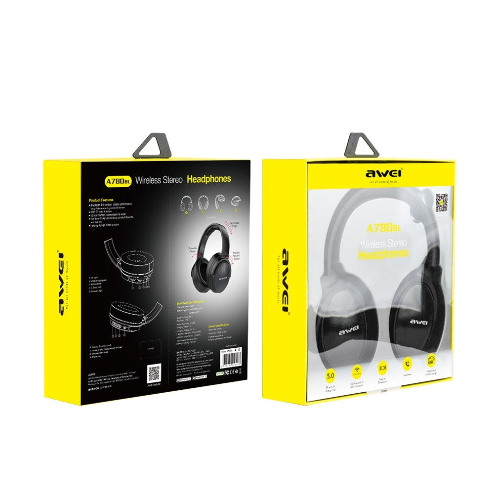 Bluetooth навушники Awei A780BL Black