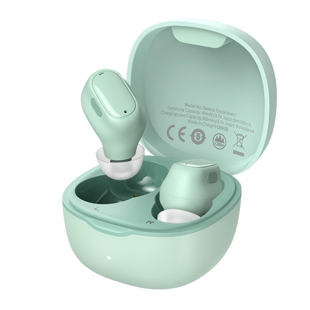 Бездротові Bluetooth навушники Baseus Encok True Wireless Earphones WM01 White