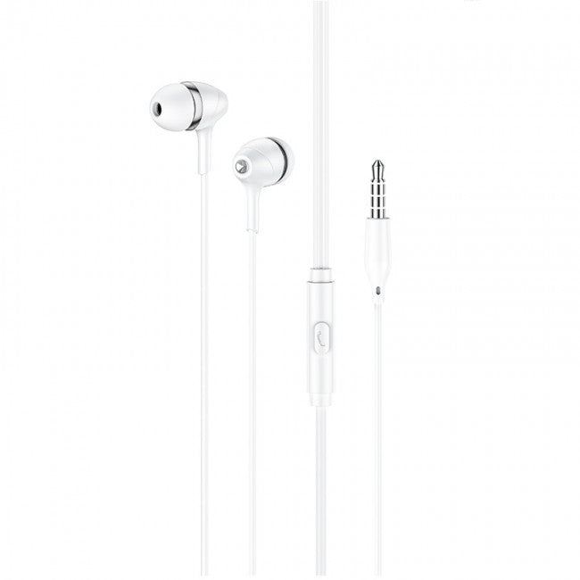 Вакуумні навушники з мікрофоном Hoco M76 Maya universal earphones Білий