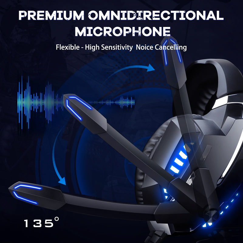 Навушники ігрові Onikuma K18 з мікрофоном Blue