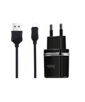 Мережевий зарядний пристрій HOCO C12 2USB 2.4A + Кабель Micro Usb Black