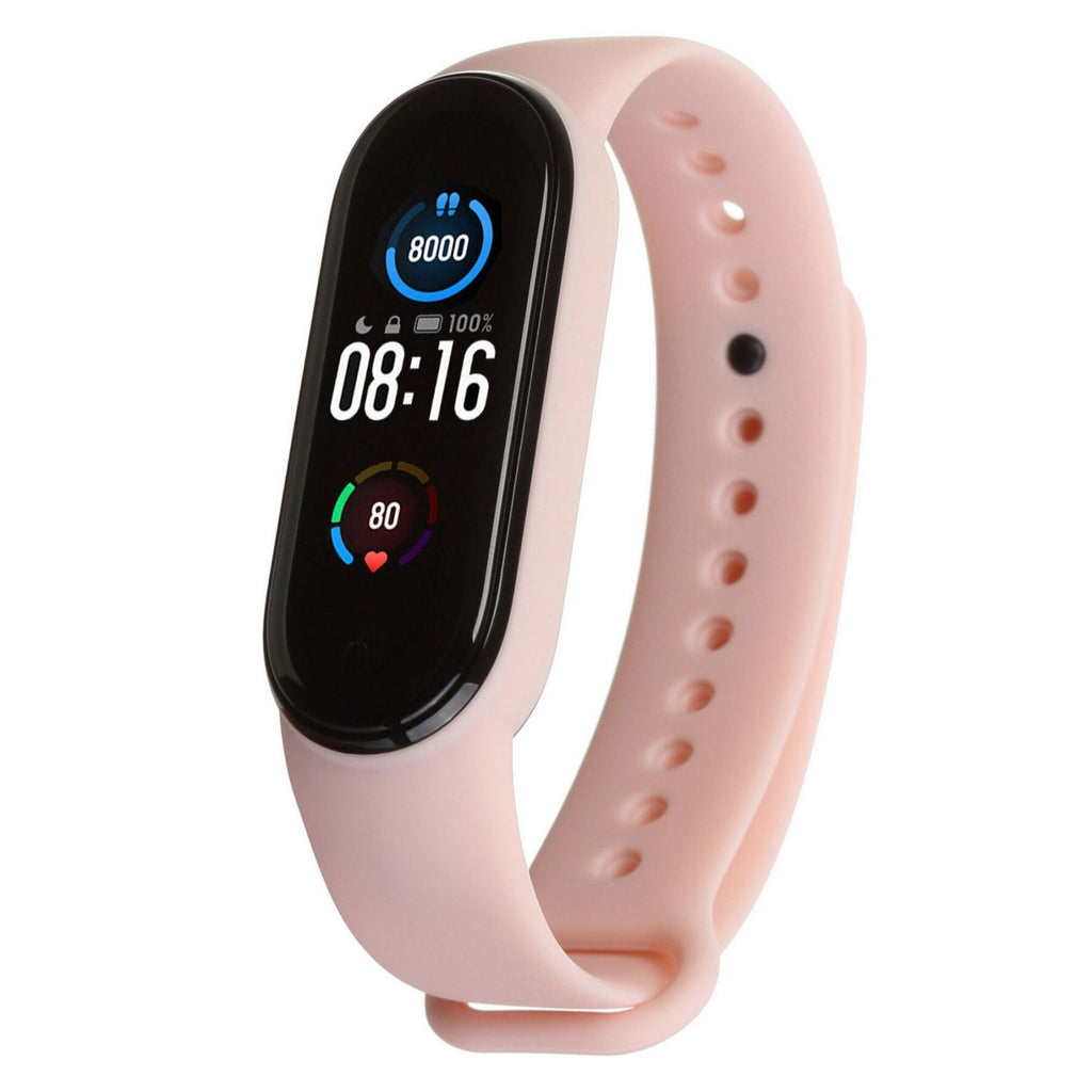Без бренда Силіконовий ремінець для фітнес браслета Xiaomi Mi Band 5 Light Pink