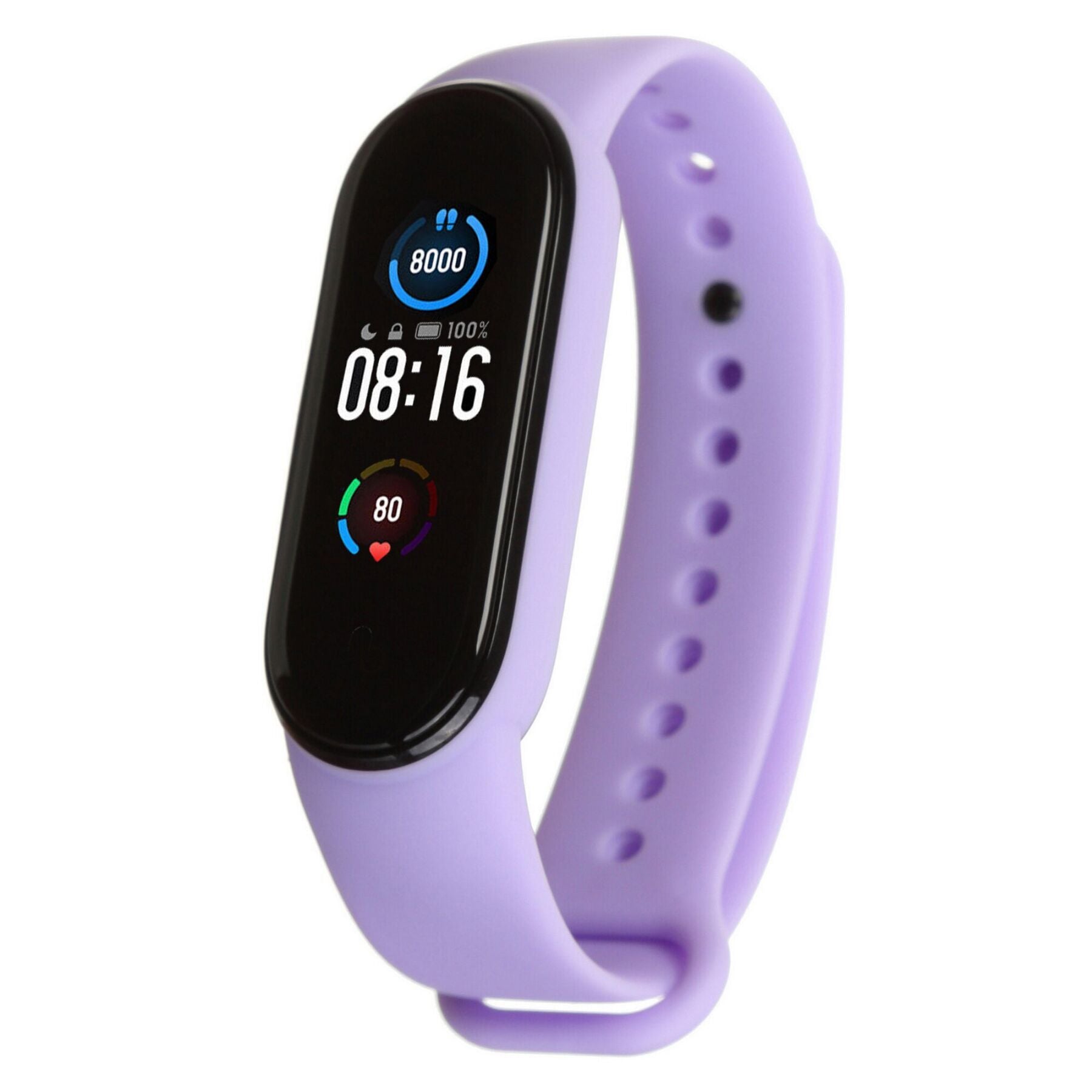 Без бренда Силіконовий ремінець для фітнес браслета Xiaomi Mi Band 5 Lilac