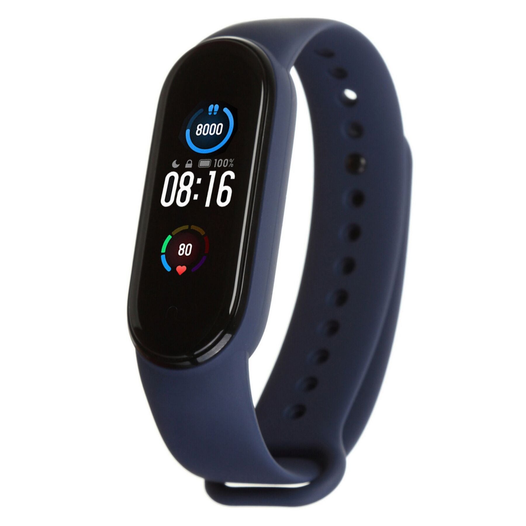 Без бренда Силіконовий ремінець для фітнес браслета Xiaomi Mi Band 5 Midnight Blue