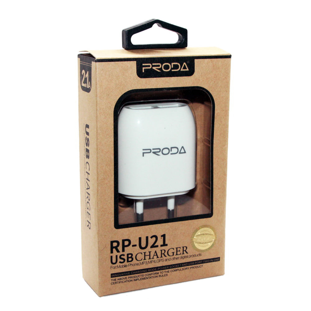 Мережевий зарядний пристрій Remax Proda RP-U21 White