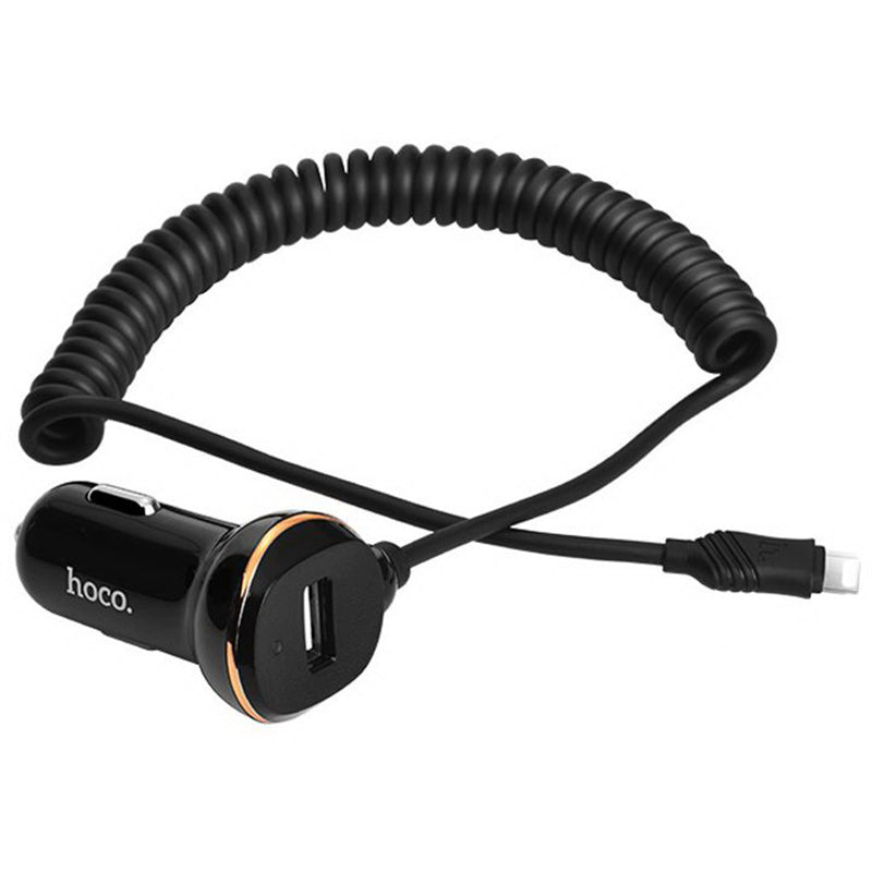 Автомобільне зарядне пристрій Hoco Z14 + Micro USB Cable (1USB 3.4A) Чорний