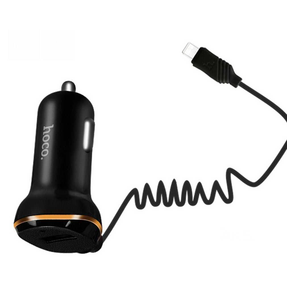 Автомобільне зарядне пристрій Hoco Z14 + Micro USB Cable (1USB 3.4A) Чорний