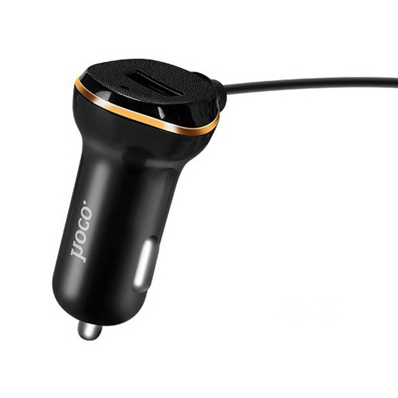 Автомобільне зарядне пристрій Hoco Z14 + Lightning Cable (1USB 3.4A) Чорний