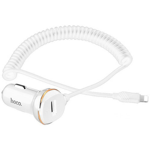 Автомобільне зарядне пристрій Hoco Z14 + Micro USB Cable (1USB 3.4A) Білий