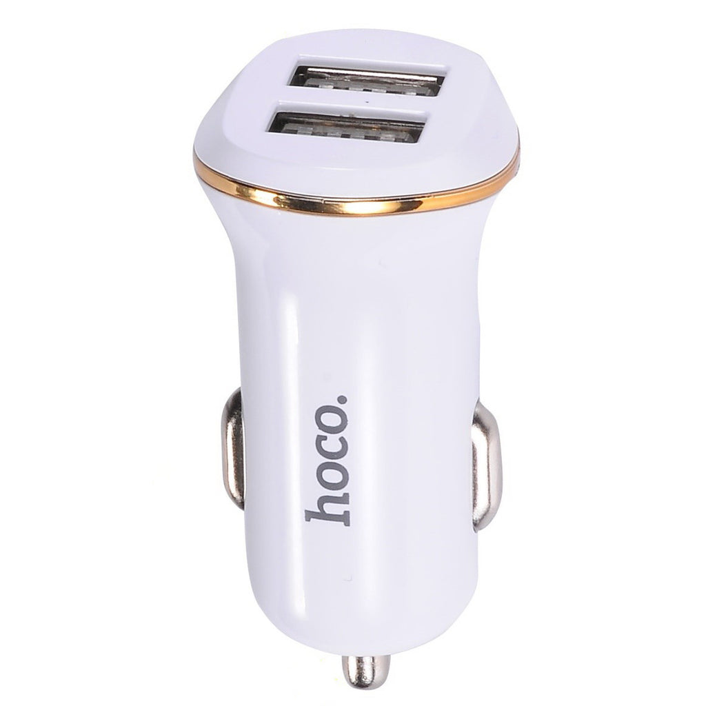 Автомобільне зарядне пристрій Hoco Z12 (2USB 2.4A) Білий