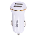 Автомобільне зарядне пристрій Hoco Z12 (2USB 2.4A) Білий
