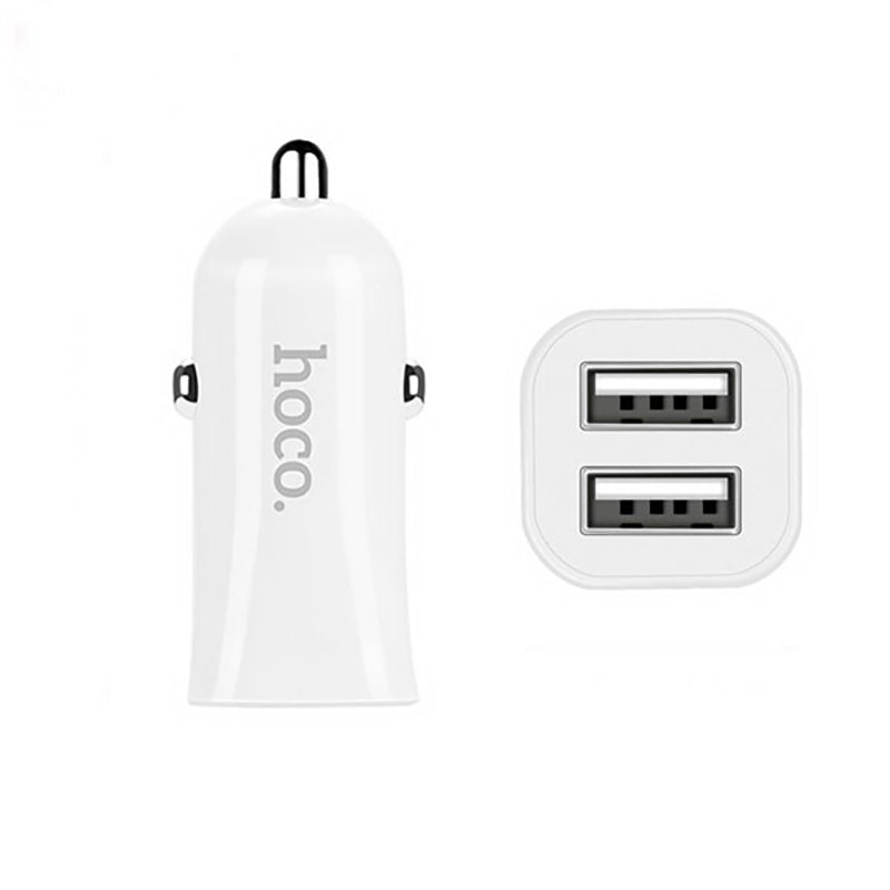 Автомобільне зарядне пристрій Hoco Z12 (2USB 2.4A) Білий
