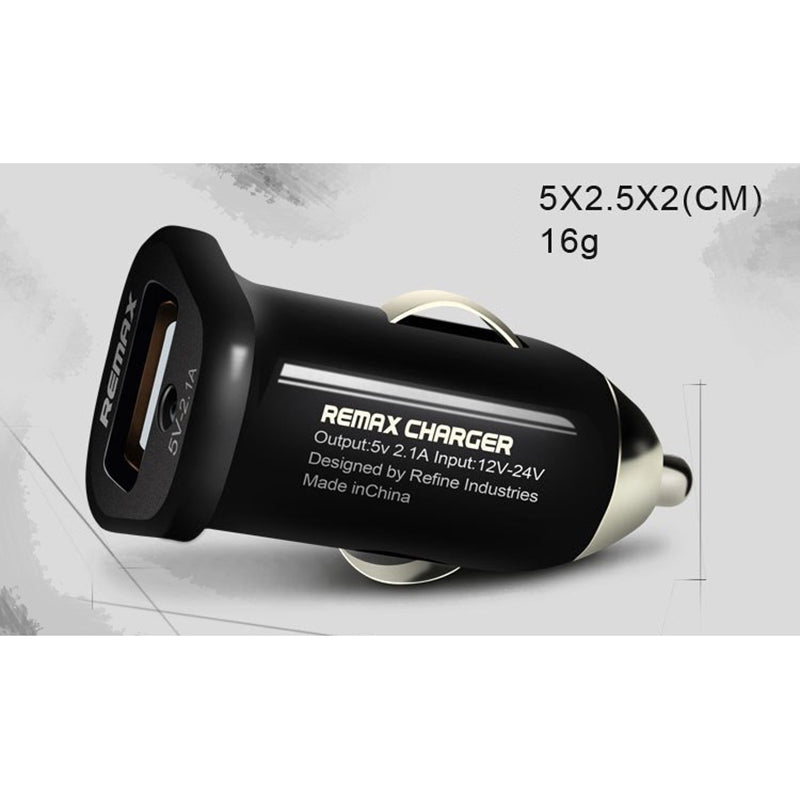 Автомобільний зарядний пристрій Remax RCC-101 Mini (1USB 2.1A) Чорний