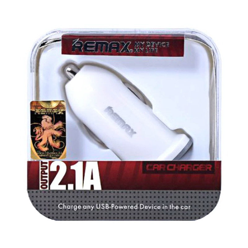 Автомобільний зарядний пристрій Remax RCC-101 Mini (1USB 2.1A) Білий
