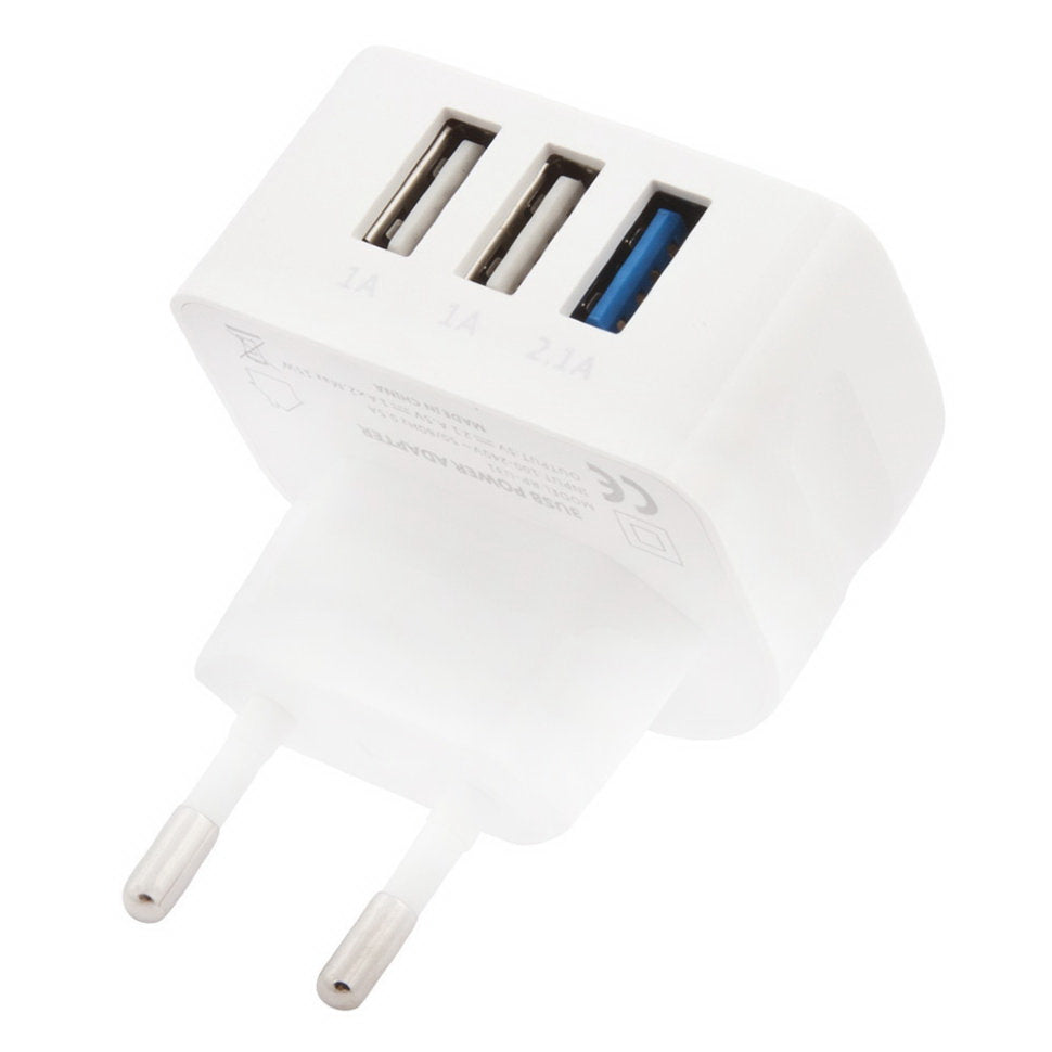 Мережевий зарядний пристрій Remax RP-U31 (3USB 3.1A) White