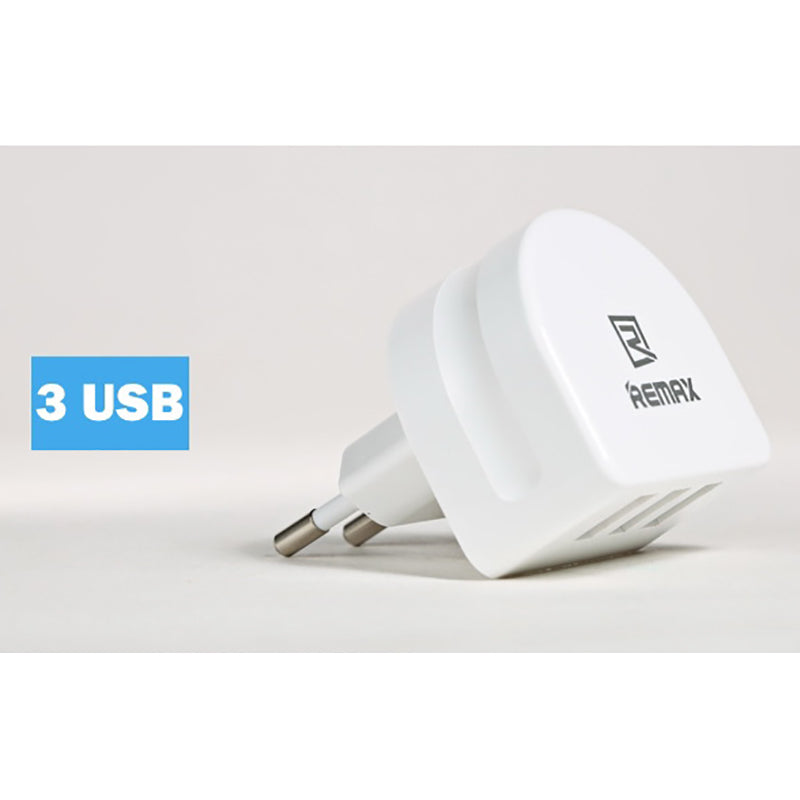 Мережевий зарядний пристрій Remax RP-U31 (3USB 3.1A) White