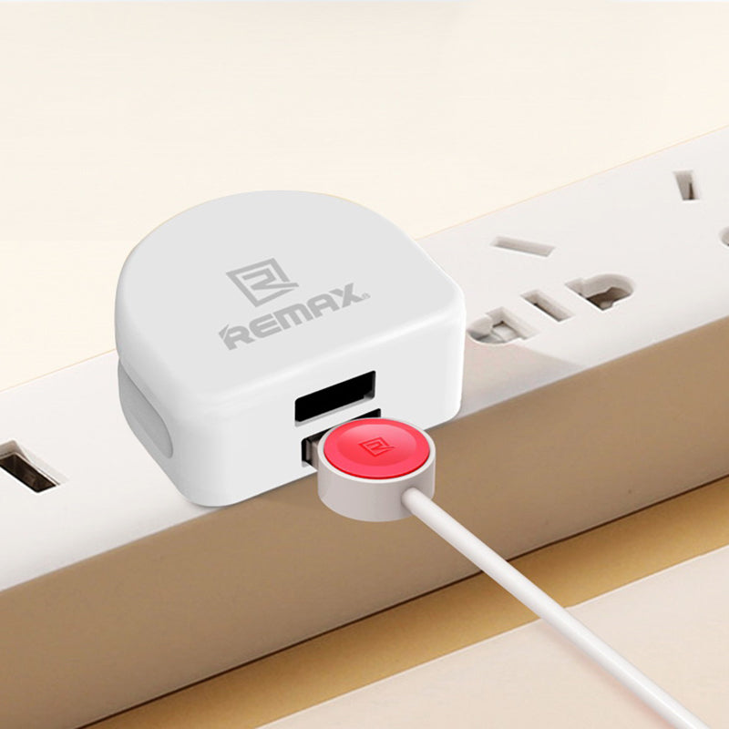Мережеве зарядне пристрій Remax RMT7188 (2USB 2.1A) White