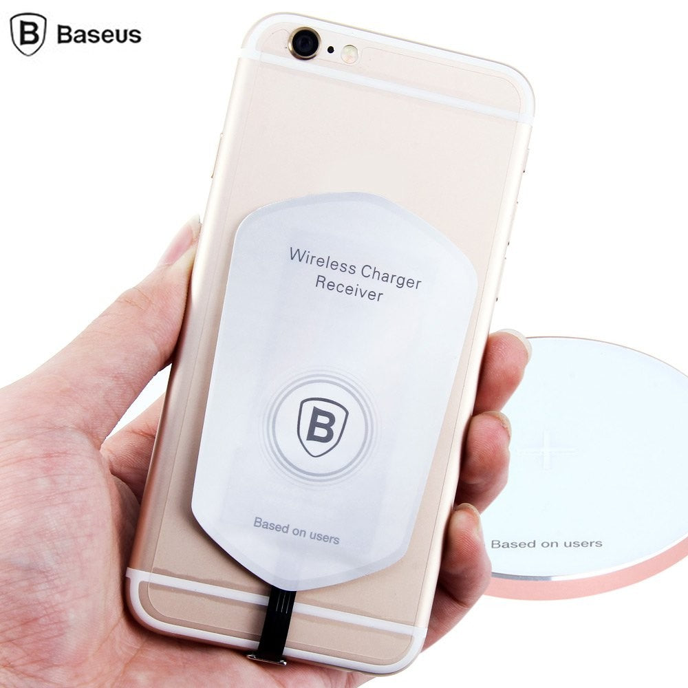 Приемники для БЗУ Baseus QI wireless iPhone USB (1A) White