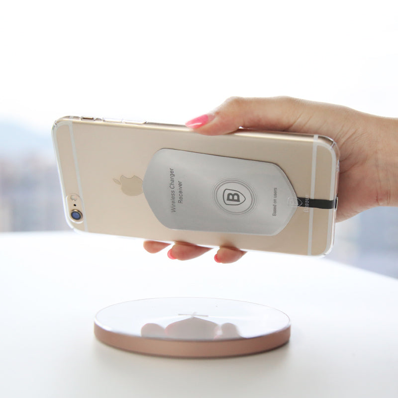 Приемники для БЗУ Baseus QI wireless iPhone USB (1A) White