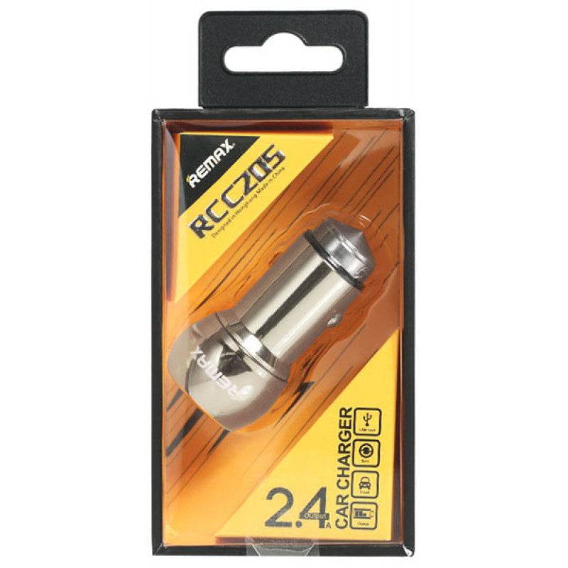Автомобільне зарядне пристрій Remax RC-C205 (2USB 2.4А) Silver